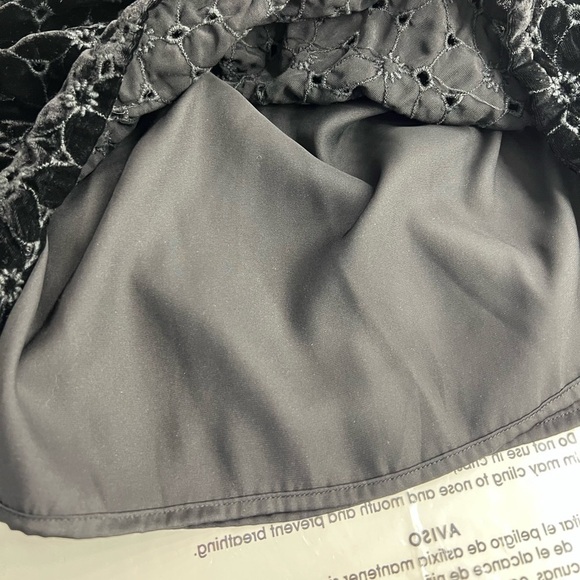 Free People Women’s Beaded Black Velvet Mini Shift Dress - Picture 10 of 15